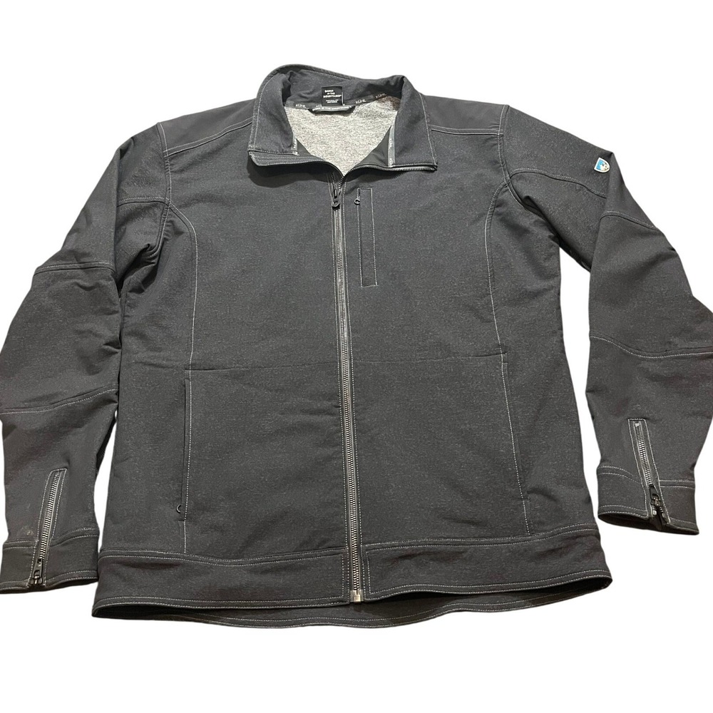 Kuhl‎ Klash Jacket Mens Large Gray Softshell Water Resistant Coat Gorpcore
